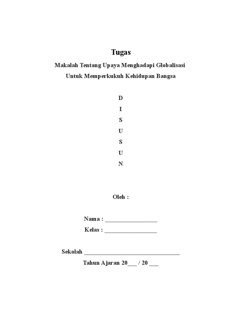 Upaya Menghadapi Globalisasi Doc