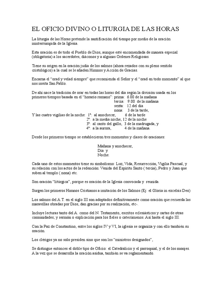 El Oficio Divino PDF Salmos Oración