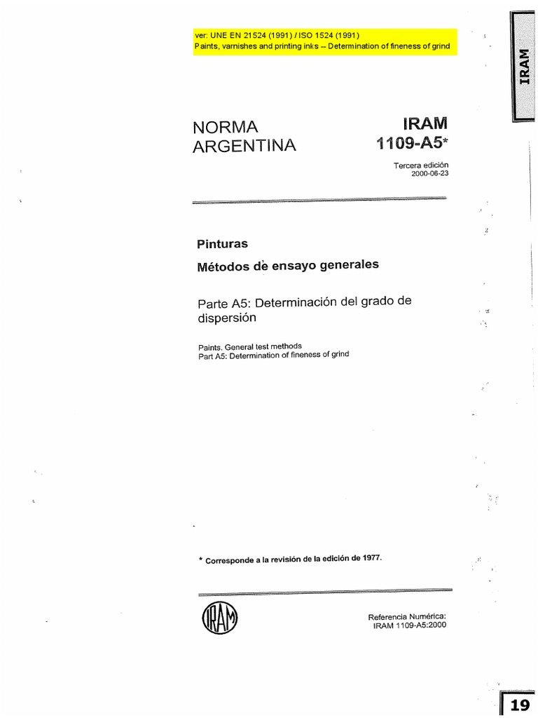 Iram 1109-A5 (2000) | PDF