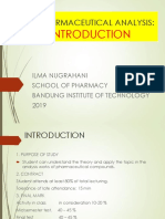 (I) Introduction: Basic Pharmaceutical Analysis