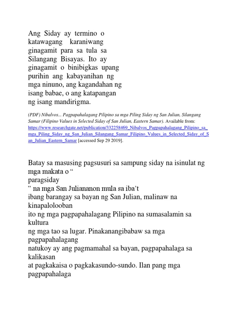 Siday | PDF