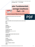 Computer Fundamentals Part - 11 (In Hindi) - Computerobjectivequestions - Com - Computer Objective Questions