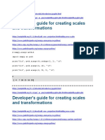 Developer's Guide For Creating Scales and Transformations