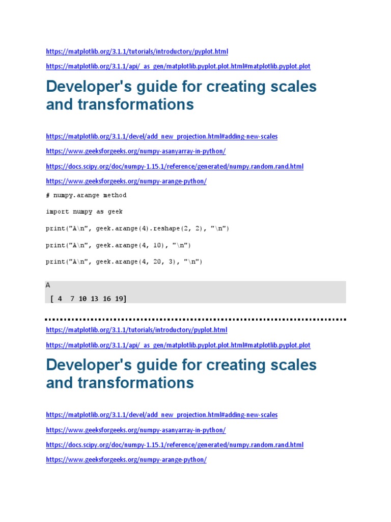 Matplotlib Pyplot and NumPy Examples | PDF