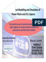 Mathematical Modelling and Simulation of Power Plants and CO Capture
