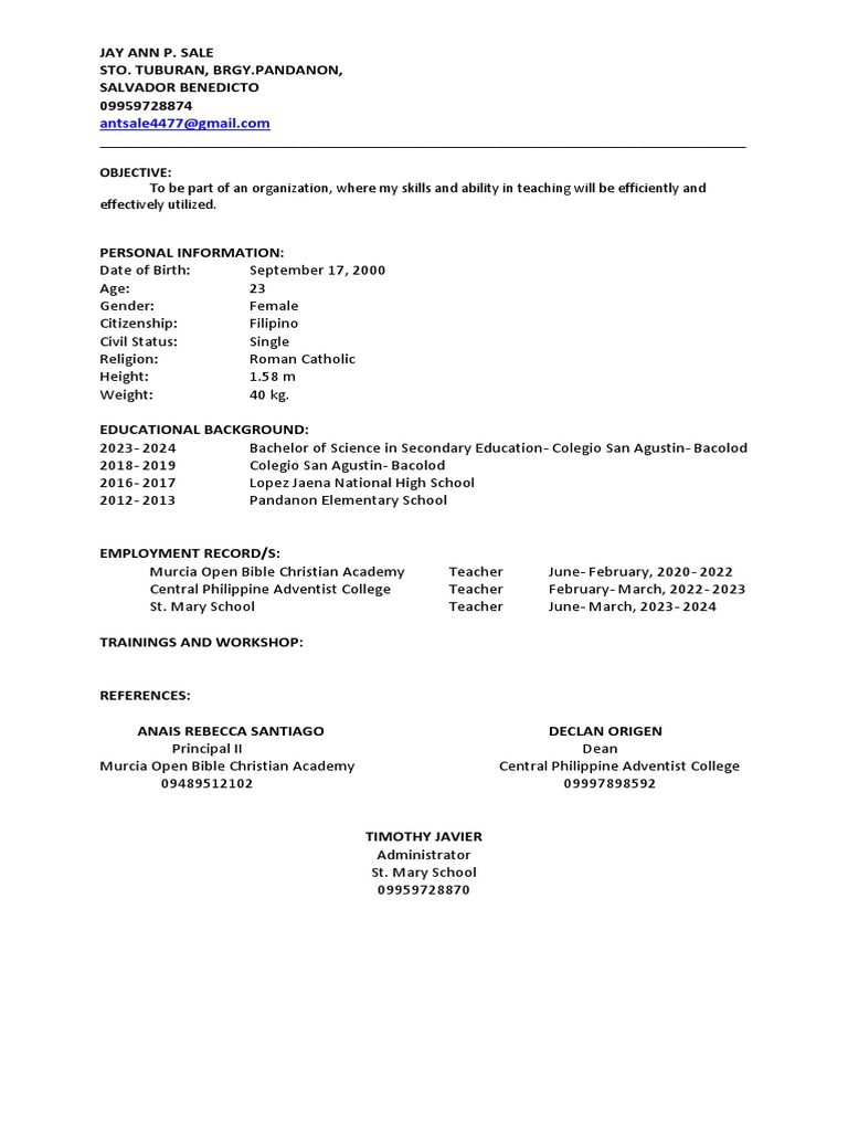 Sample Resume PDF - 1688784865