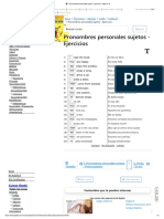 Pronombres personales sujetos - Ejercicios - Inglés A1 】 PDF