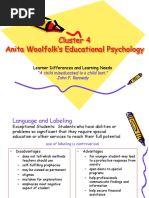 Cluster 4 Anita Woolfolk's Educational Psychology: Learner Differences and Learning Needs