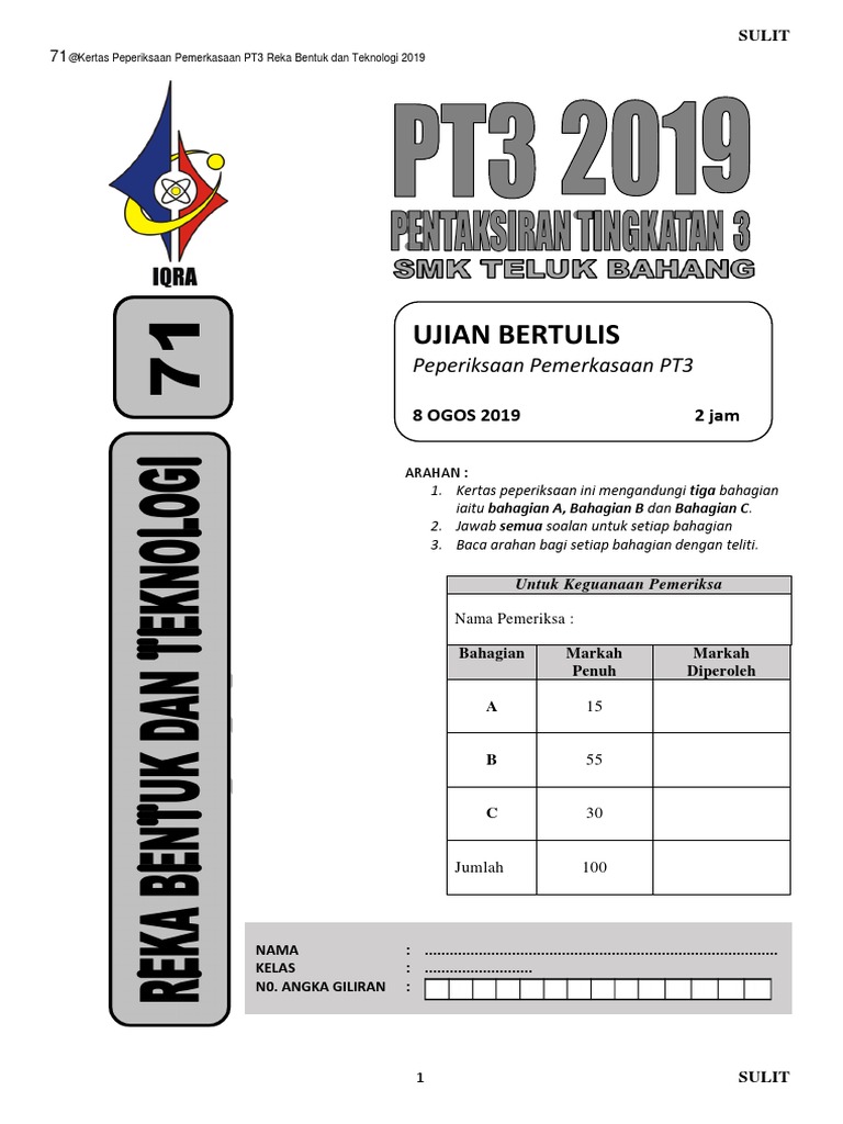 31 Rbt Soalan Percubaan Pt3 2019 Pdf