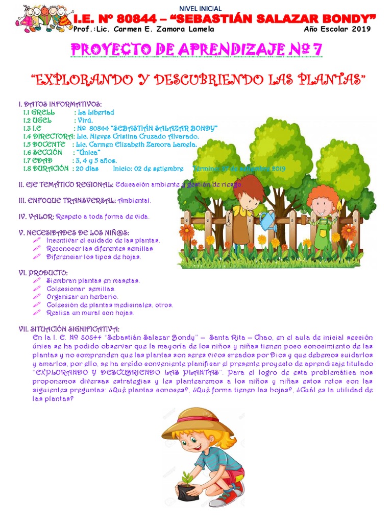 Explorando las Plantas con Niños | PDF | Información | Amor, image size:768x1024