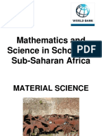 Mathematics and Science in Schools in Sub-Saharan Africa