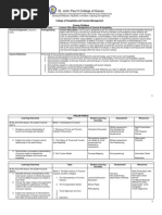 St. John Paul II College of Davao: College of Hospitality and Tourism Management Course Syllabus