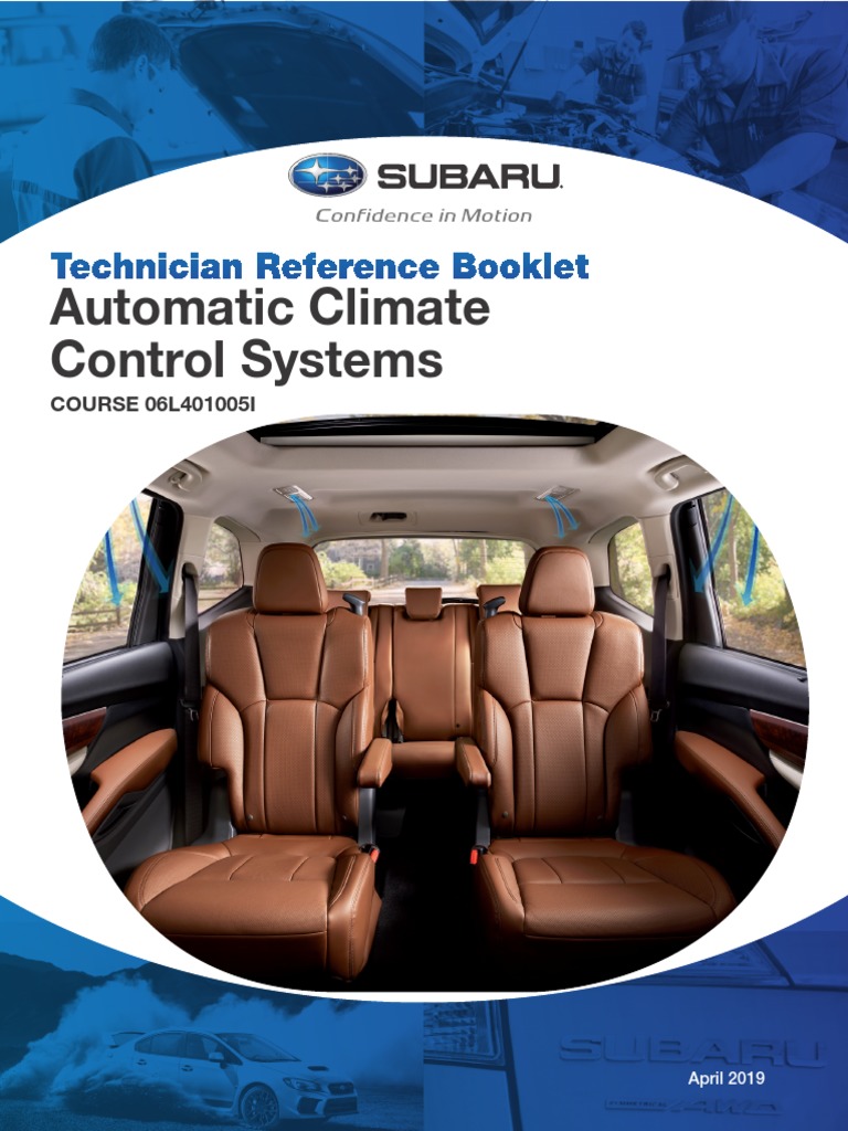 SUBARU Technician Reference Booklet: Automatic Climate Control Systems ...