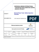 General Power Tools Safety Inspection Checklist