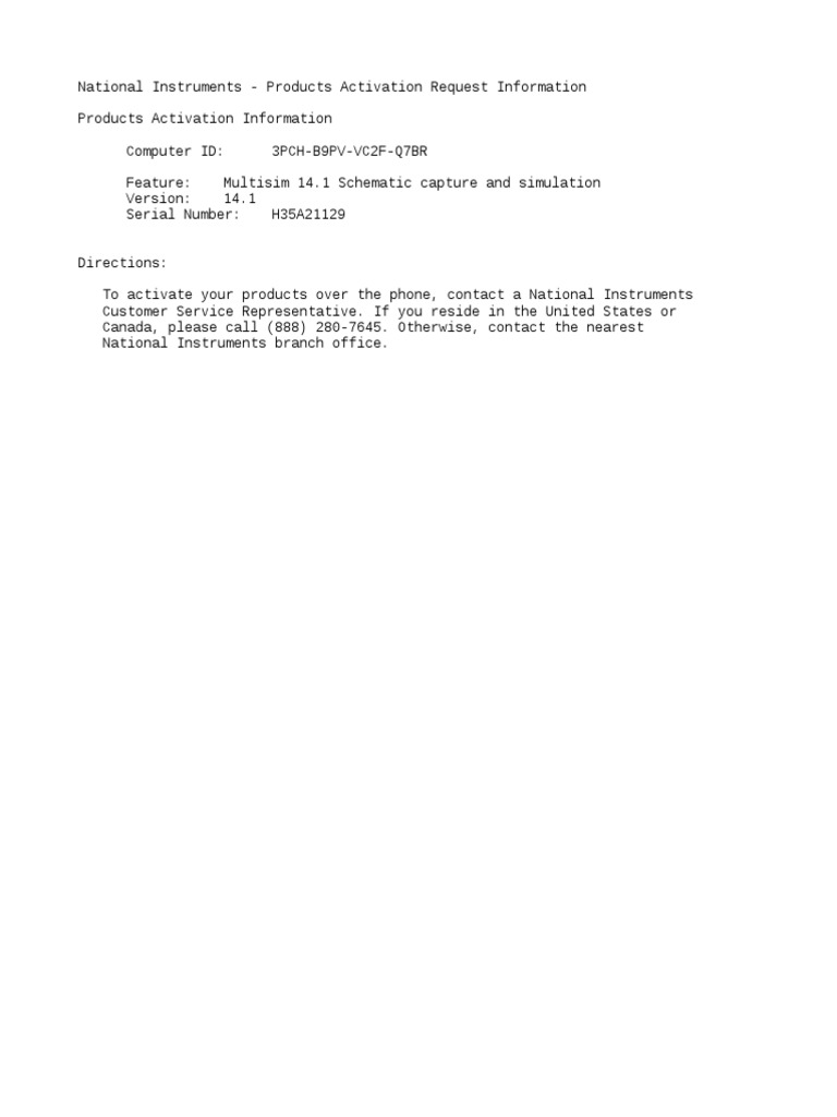 Ni Products License Form | PDF