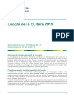 Bando Luoghi Della Cultura 2019