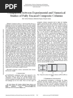 Comparison Between Experimental and Numerical Studies of Fully Encased Composite Columns