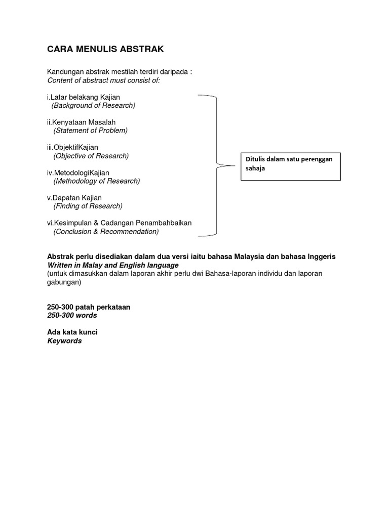 Cara Menulis Abstrak  PDF
