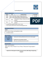 Yogesh K: Academic Achievements Degree Year Institute/ Board Percentage