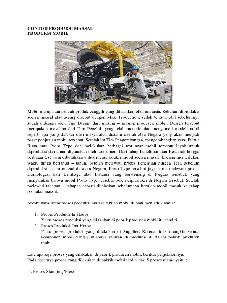 Contoh Produksi Massal Pdf