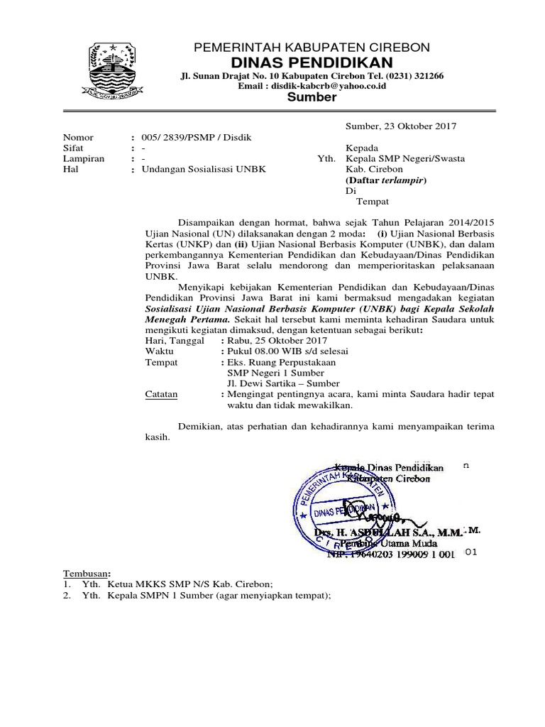 Dinas Pendidikan Pemerintah Kabupaten Cirebon