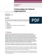 Benefits of Internships For Interns and Host Organisations: Helpdesk Report