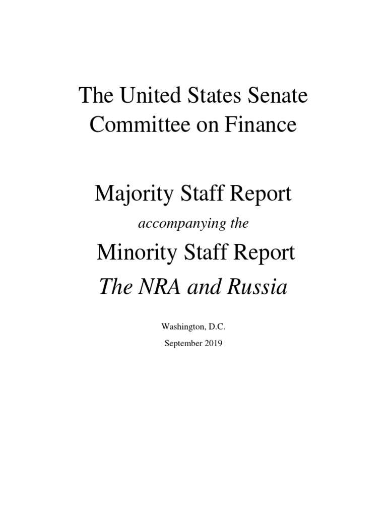 2019-09-27 NRA & Russia - Majority Report | PDF | Tax Exemption ...