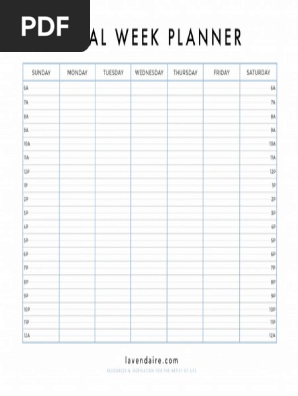 Ideal Week Planner