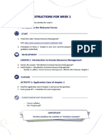 HRM Indicaciones de La Semana 1