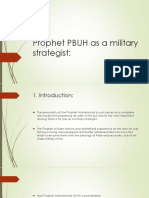 Prophet PBUH As A Military Strategist
