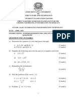CIT 0106 Basic Maths For Information Technology