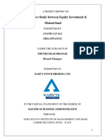 A Comparative Study Between Equity Investment & Mutual Fund: A Project Report On