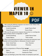 Reviewer in Mapeh 10 (1st)