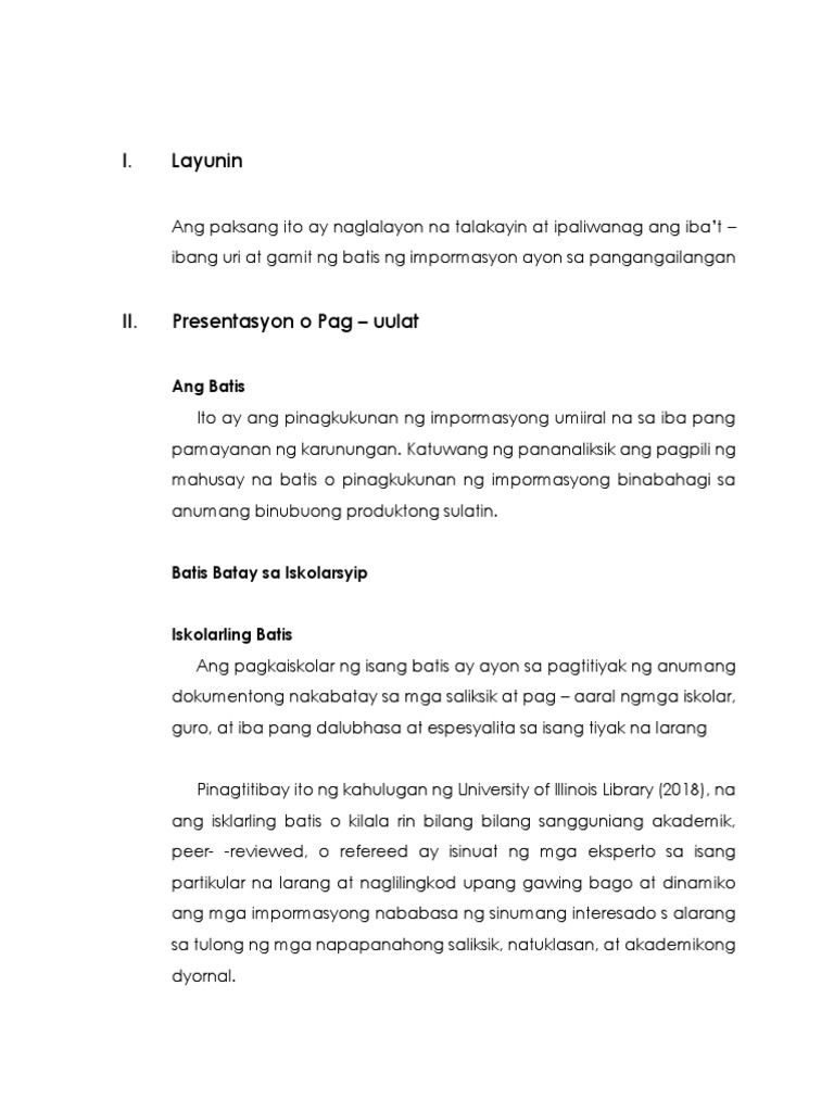 Layunin | PDF
