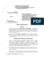 Appeal Memorandum - CSC (Celestra vs. Paulino)