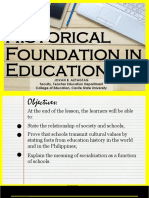 Historical Foundations of Education in the Philippines