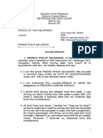 Counter-Affidavit: Counter Affidavit Crim Case Xx001 People vs. Salvador X - X