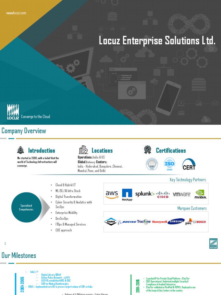 Locuz Enterprise Solutions Overview | PDF | Cloud Computing | Computer ...