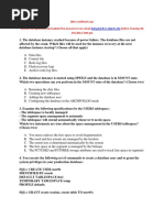 DBA Certified Exam Answer All Questions and Submit The Answers To My Email Before Tuesday 08 /03/2012 3:00 PM