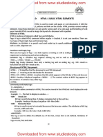 CBSE Class 12 Informatics Practices Html-1 Basic HTML Elements PDF