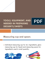Tools, Equipment and Utensils Needed in Preparing Desserts