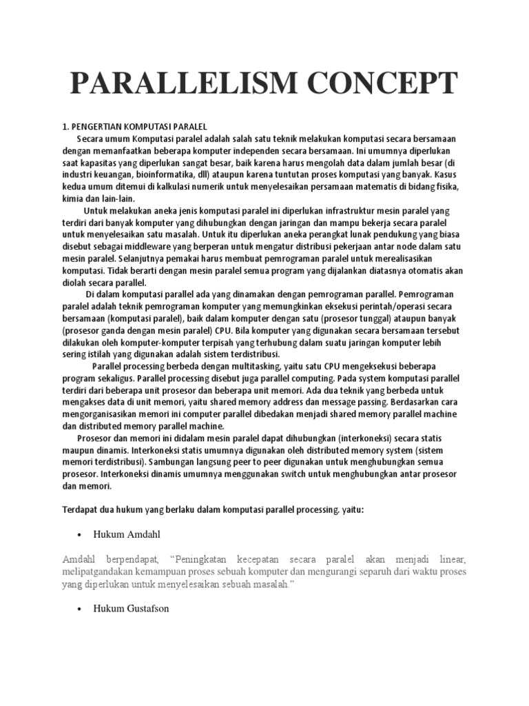 Parallelism Concept | PDF