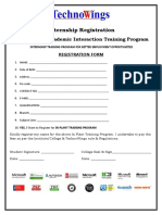 Internship Registration Form for Better Career Opportunities