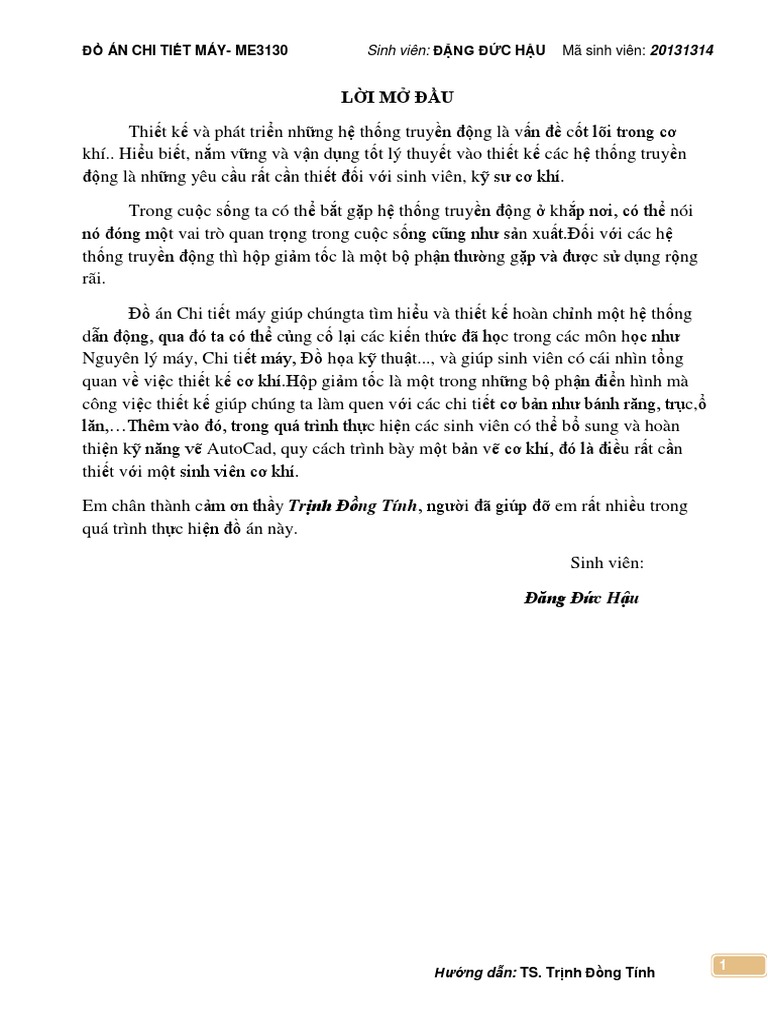 Thuyet minh do an chi tiet may pdf