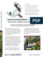 Water Management: For Urban and Peri-Urban Horticulture