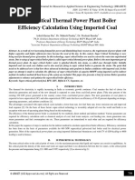 Super Critical Thermal Power Plant Boiler Efficiency Calculation Using Imported Coal