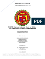 Ncbts in Relation To Code of Ethics of Professional Teachers PDF