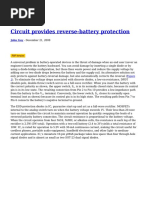 Circuit Provides Reverse Battery Protection