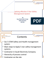 Toward Applying Effective 5 Star Safety Management System