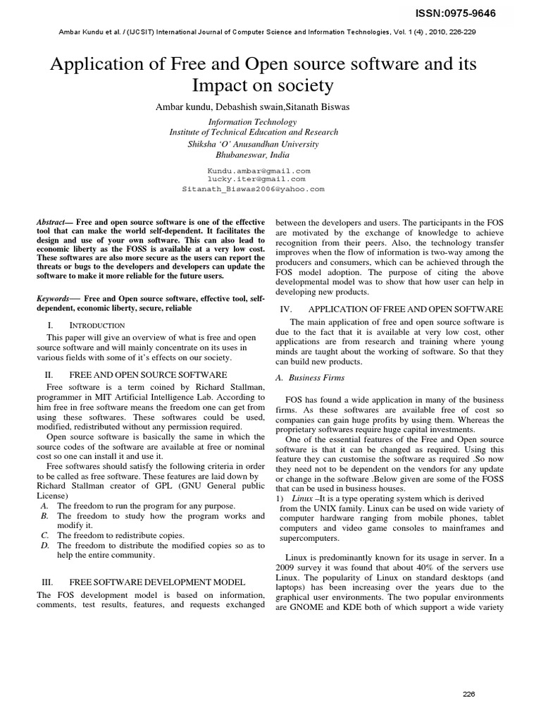 I Jcs It 2010010405 | PDF | Free Software | Linux